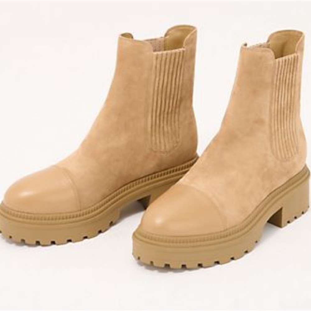 Marc Fisher LTD Suede Cap Toe Chelsea Boots - Hadria